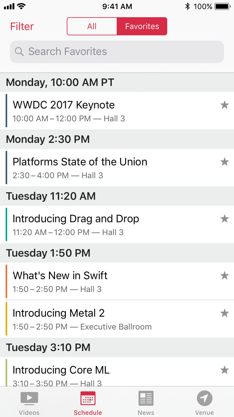 Apple Updates WWDC App With Support for iPhone X and iOS 11