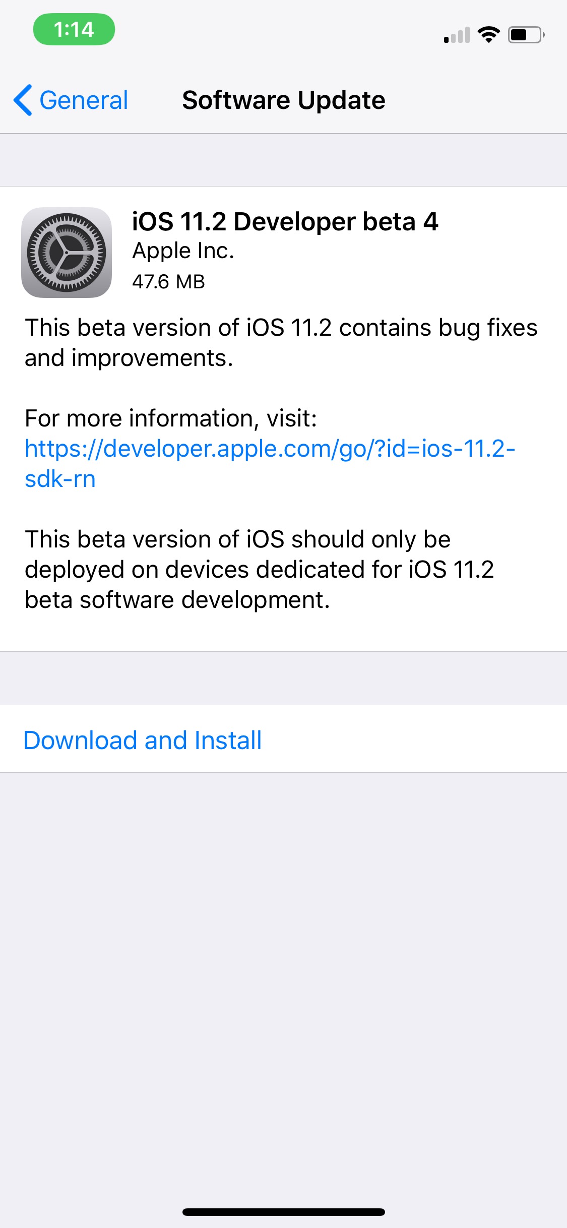 Apple Releases iOS 11.2 Beta 4 to Developers [Download]