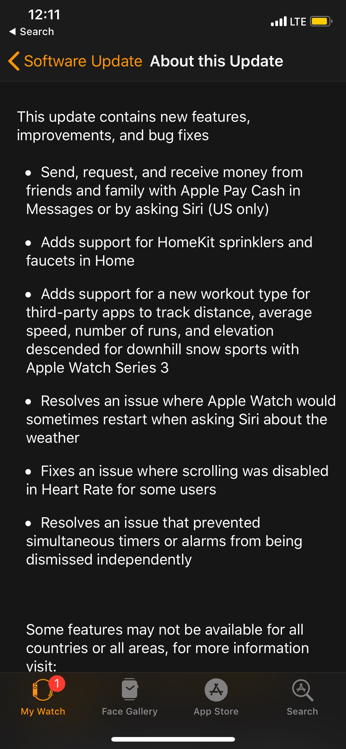 Apple Releases watchOS 4.2 With Apple Pay Cash, New Workouts, More [Download]