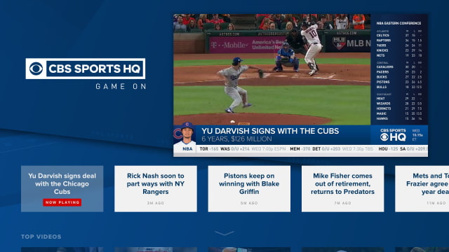 CBS Launches &#039;CBS SPORTS HQ&#039; 24-Hour Streaming Sports News Network, Available on Apple TV