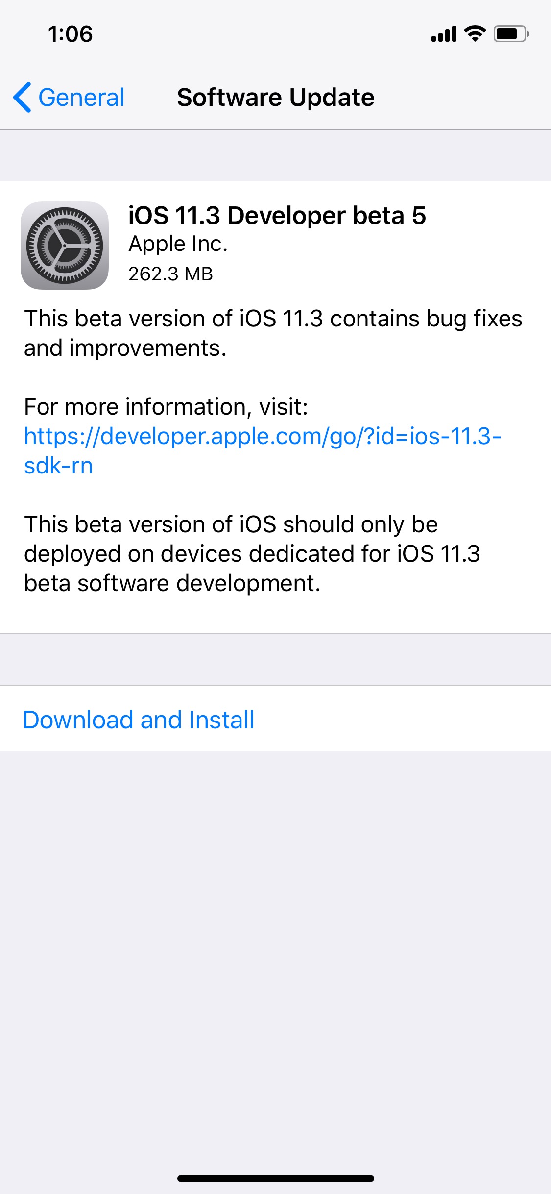 Apple Releases iOS 11.3 Beta 5 to Developers [Download]