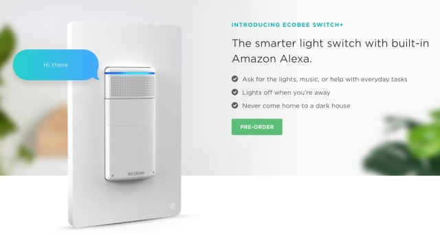 Ecobee Switch+  With HomeKit Support, Built-In Alexa Now Available to Pre-Order [Video]