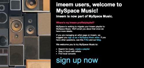 MySpace Music Confirms Purchase of Imeem