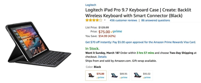 Logitech CREATE Backlit Keyboard Case for 9.7-inch iPad Pro on Sale for 42% Off [Deal]