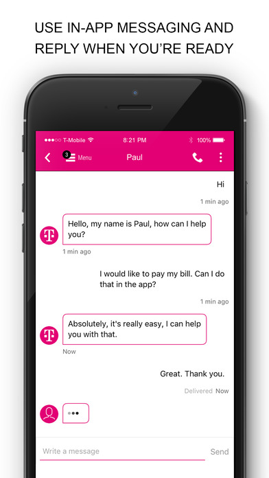 T-Mobile Now Lets You Contact Support Using Business Chat for Messages in iOS 11.3