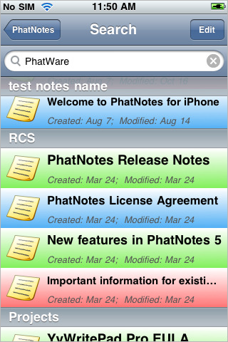PhatNotes for iPhone 1.0 Offers Handwriting Recognition