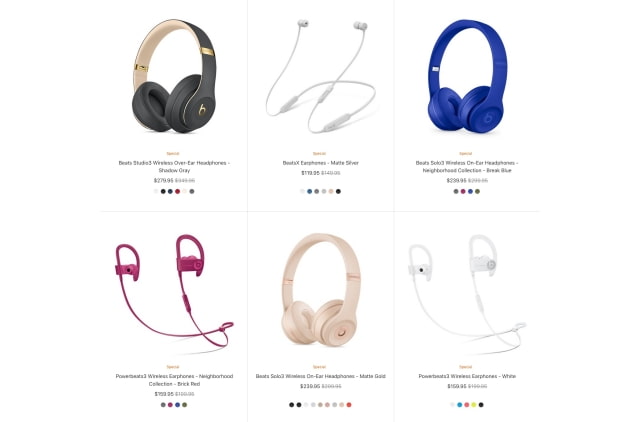 Apple Discounts BeatsX, Beats Solo3, Powerbeats3, and Beats Studio3 Headphones