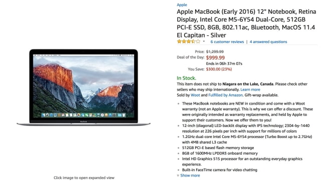 Amazon is Selling MacBooks Originally Intended as Warranty Replacements for 23% Off [Deal]