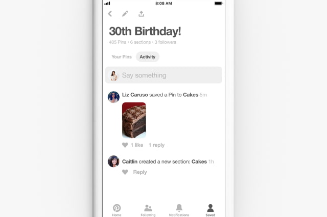 Pinterest App Gains New Tools for Collaborating