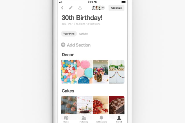 Pinterest App Gains New Tools for Collaborating