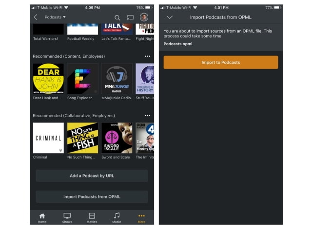 Plex Support for Podcasts Exits Beta