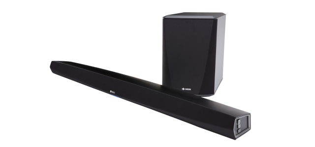 Denon HEOS Cinema HS2 Soundbar and Subwoofer Features AirPlay 2 Support and Alexa Integration