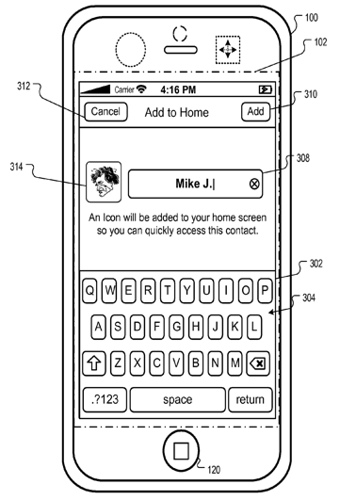 Apple Patent Places iPhone Contacts on Your Home Screen