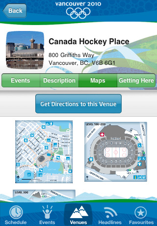 Official iPhone App for the Vancouver 2010 Olympic Games