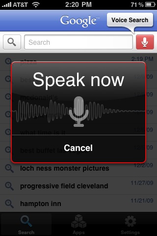 Google Mobile Adds Search by Voice for iPod touch