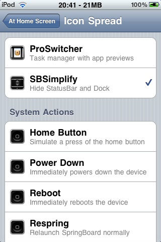 SBSimplify Hides Your iPhone Status Bar and Dock