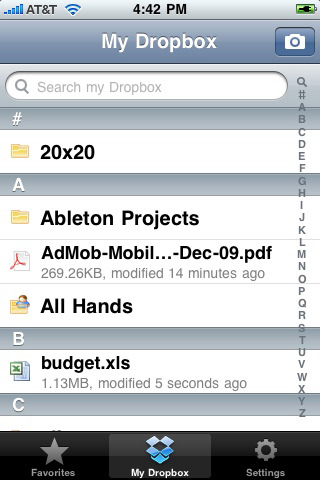 Dropbox for iPhone Gets an Update