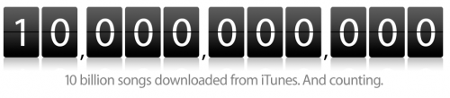 iTunes Reaches 10 Billion Songs Downloaded