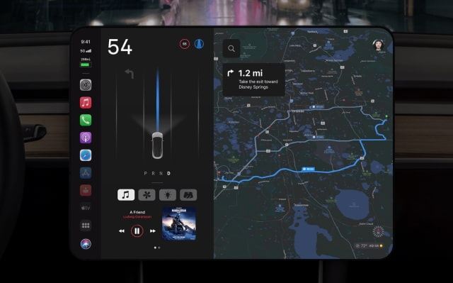 Apple Car UI Concept Inspired by Tesla Model 3 [Video]