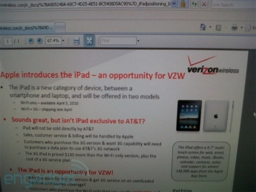 Verizon Plans to Sell iPad Owners on MiFi Data Plans