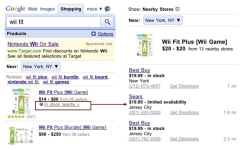 Google Adds &#039;In Stock Nearby&#039; Option to iPhone Shopping Results