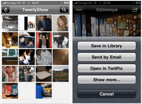 TweetyShow Shows Photos Posted on Twitter in Real Time