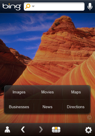 Bing for iPhone Updated With Bookmark Search, Sharing, Location