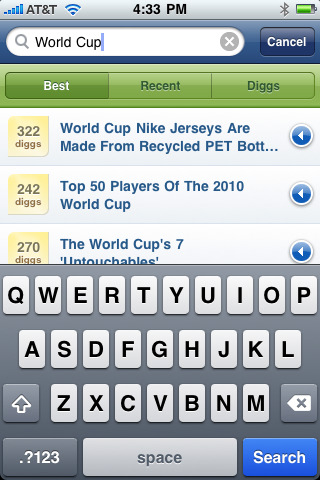 Digg iPhone App Now Available in the USA