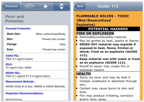 IOSH Chemical Hazards Pocket Guide for iPhone