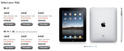 Apple Runs Out of iPads for April 3rd Launch
