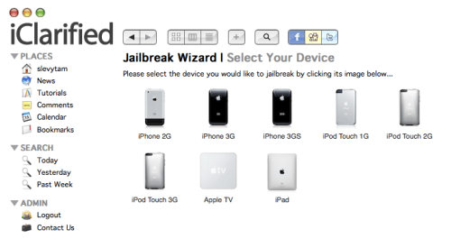 iClarified 发布 iPhone, iPad, iPod, AppleTV的越狱及破解向导