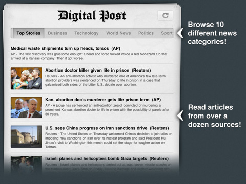 Digital Post is Virtual Newspaper App for Your iPad