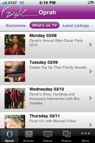 Oprah Releases an iPhone App