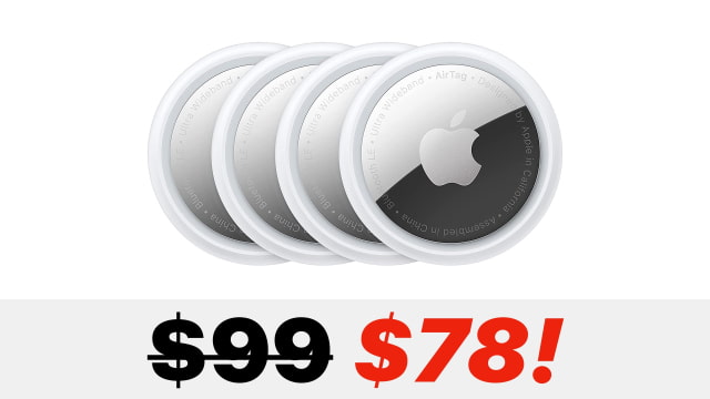 Apple AirTag 4-Pack On Sale for $78 [Deal]