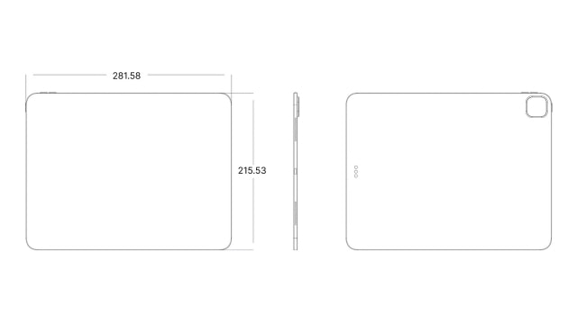 Leaked CAD Drawings Allegedly Reveal Thinner OLED iPad Pro Design [Images]