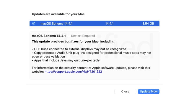 Apple Releases macOS Sonoma 14.4.1 for Mac [Download]