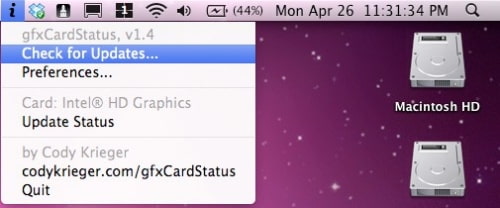 GFXCardStatus Lets You Manually Switch MacBook Pro Graphics