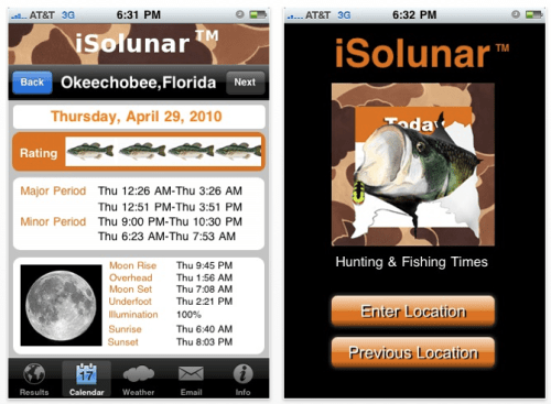 iSolunar Hunting &amp; Fishing Times 1.1 Released