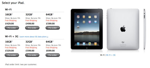 Ship Date for New International iPad Pre-orders Slips to June 7th