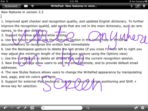 WritePad for iPad French Edition 3.3 Released