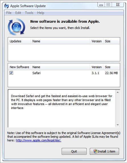 Apple Alters Windows Software Updater