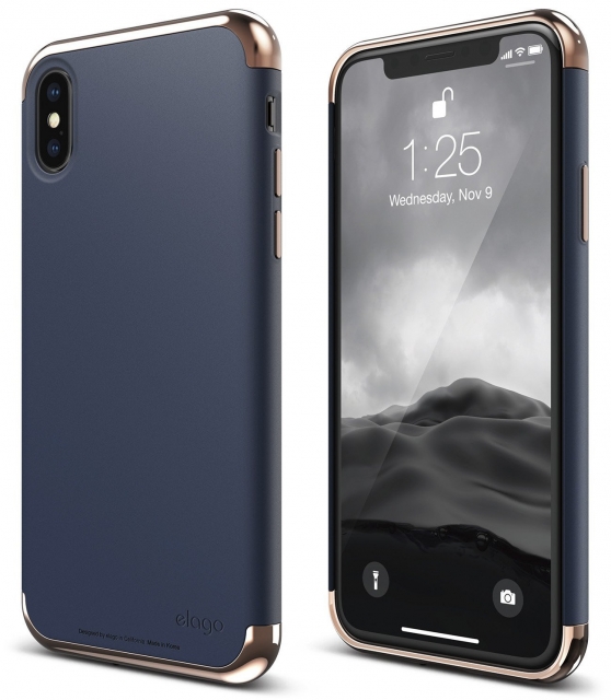 Elago Empire Series Case for iPhone X (Rose Gold / Jean Indigo)