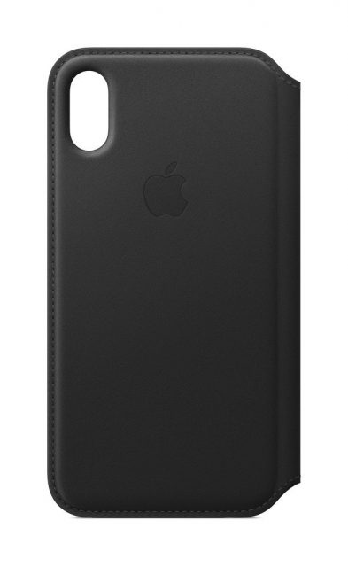 Apple Leather Folio Case for iPhone X (Black)