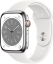 Apple Watch Series 8 (Cellular, 45mm, Silver Stainless Steel Case, White Sport Band S/M) - 509.00