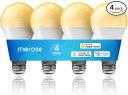 meross Smart Light Bulb (A19, Warm White, 4 Pack)