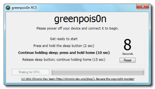 Упутство за Jailbreak за ваш iPhone 3GS, iPhone 4 помоћу Greenpois0n (Windows)