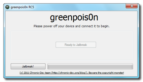 Инструкция по джейлбрейку iPhone 3Gs/4 с помощью утилиты Greenpois0n (Windows)