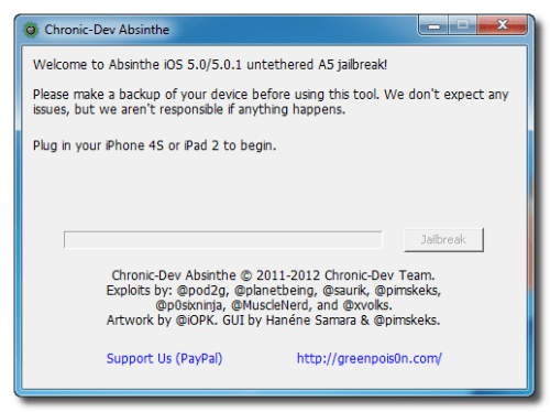 Cara Men-jailbreak iPhone 4S Anda Menggunakan Absinthe (Windows) [5.0, 5.0.1]