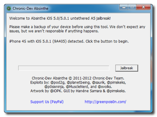 Hướng dẫn Jailbreak iPhone 4S iOS 5.0, 5.0.1 sử dụng Absinthe (Windows) - 2