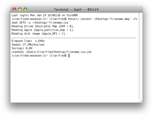 Como converter um DMG para ISO Usando o Terminal